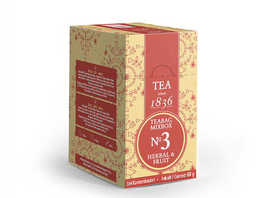 Teabag Mixbox No. 3 Herbal & Fruit 3 x 4 Kannenbeutel sortiert